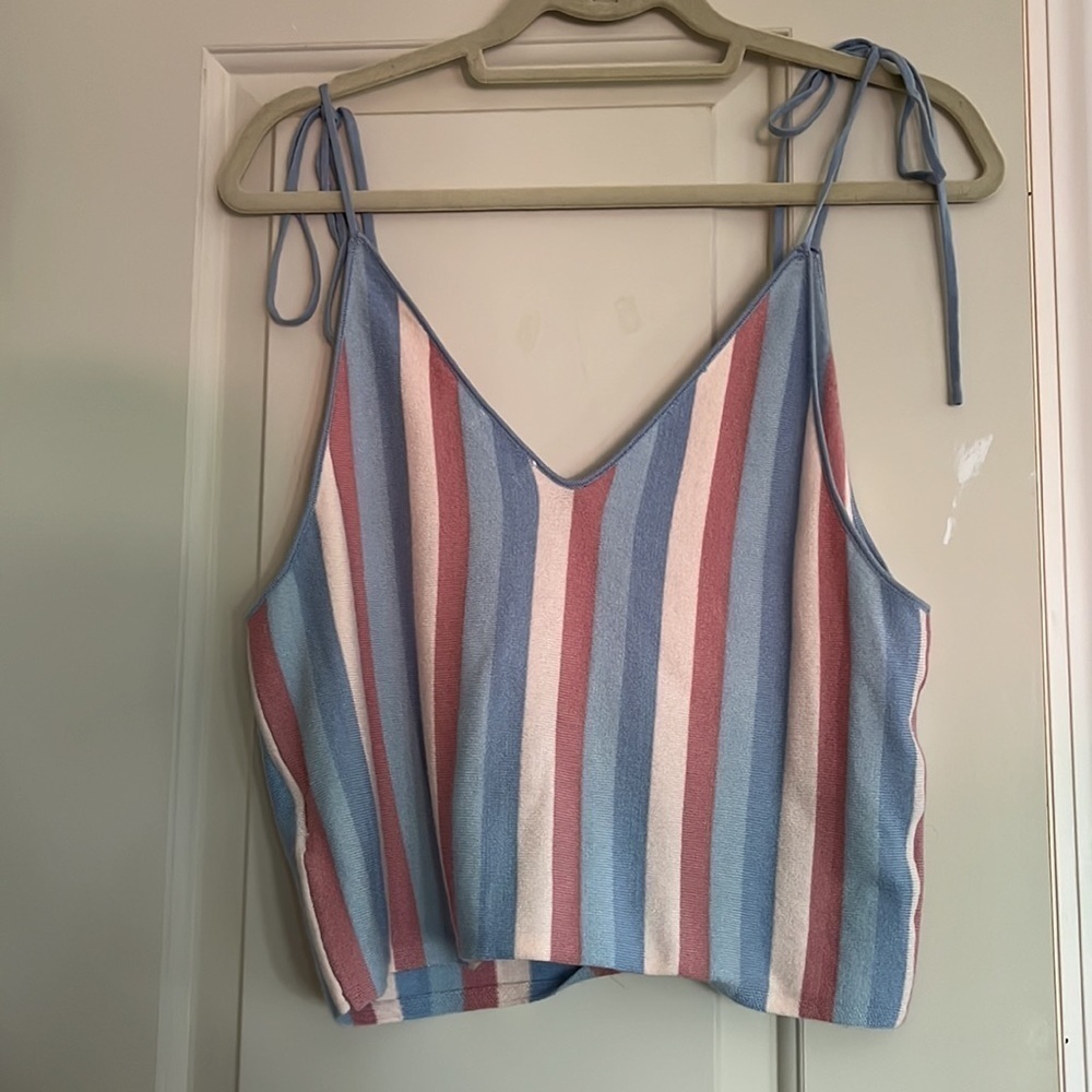 Twenty5a adjustable tank top - pink blue and white - Picture 5 of 5